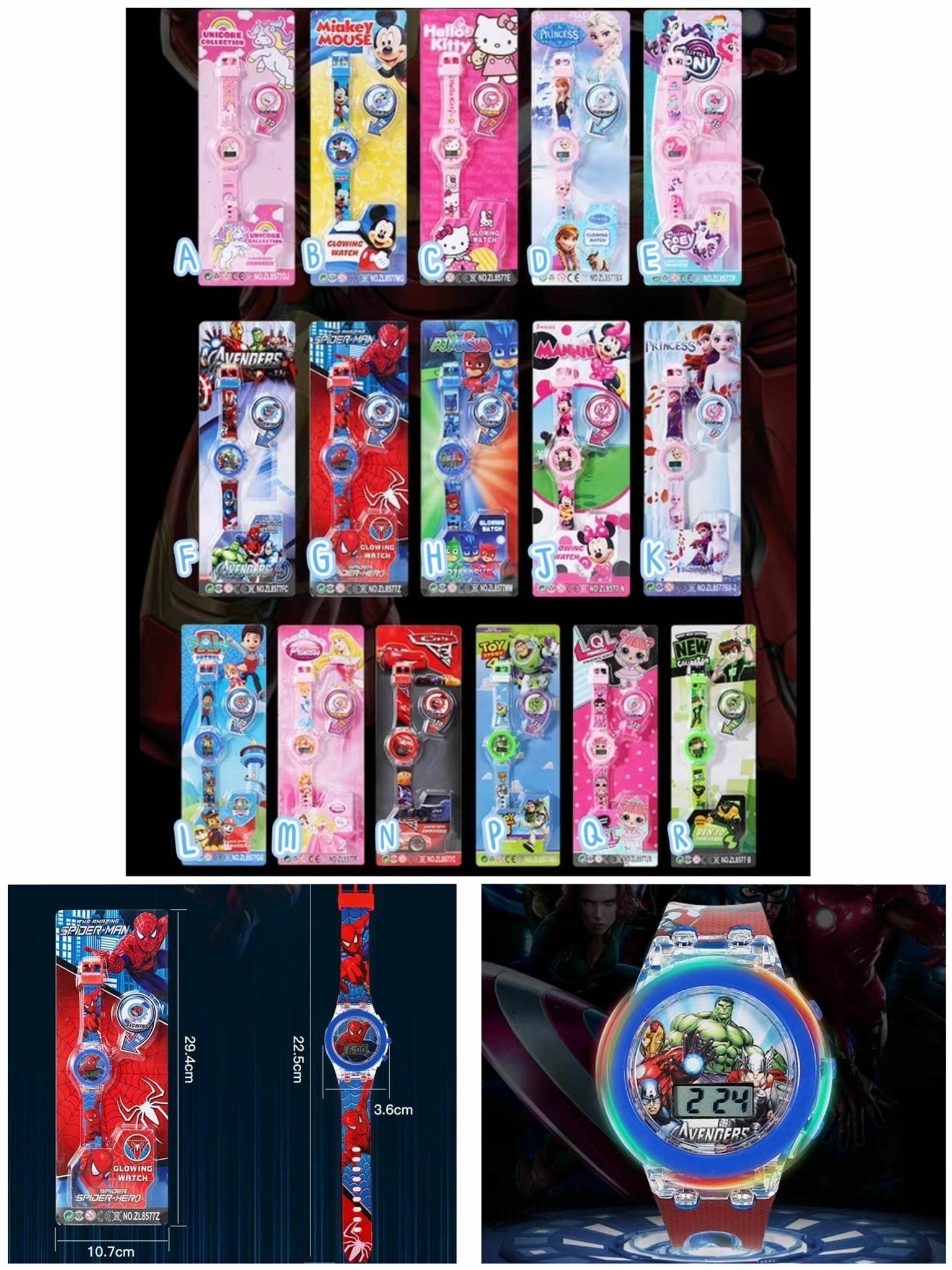 🔶兒童卡通電子錶(16款) 🎬-23007241