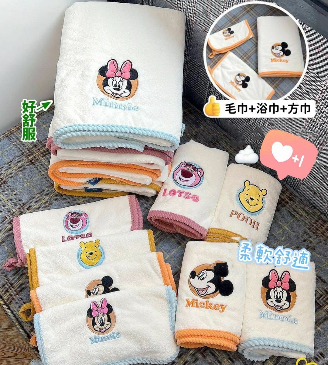 🔶✨迪士尼卡通毛巾(毛巾+浴巾+方巾)✨-23007243