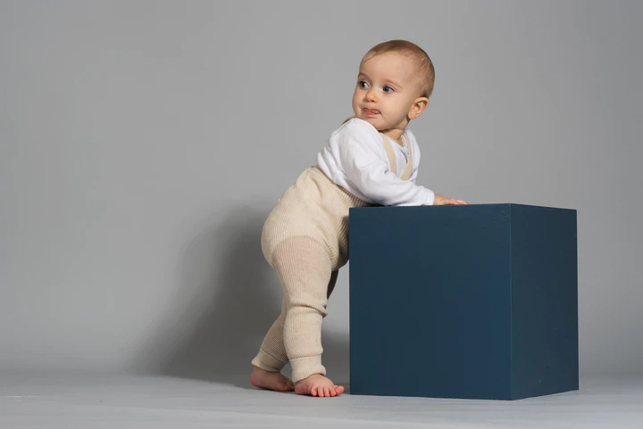 Silly Silas 復古羅紋吊帶褲-Cream Blend