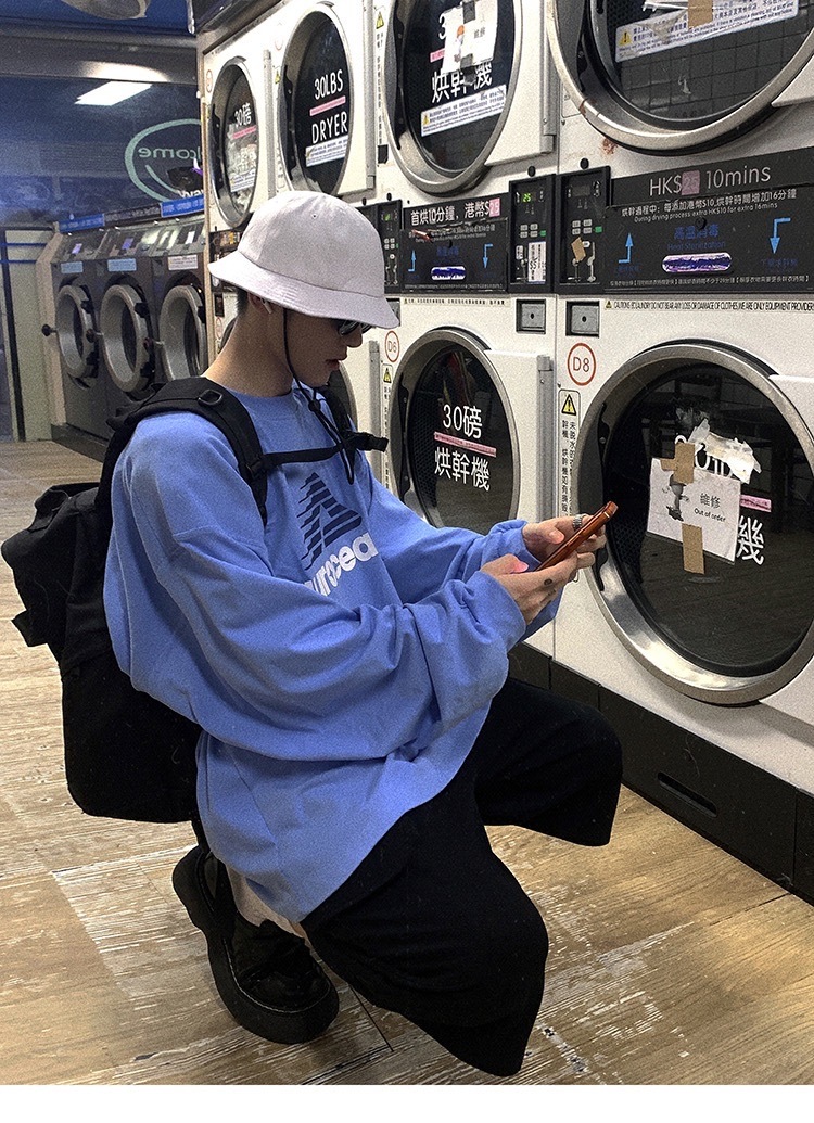 Aurocean 320克重磅牛奶藍長袖