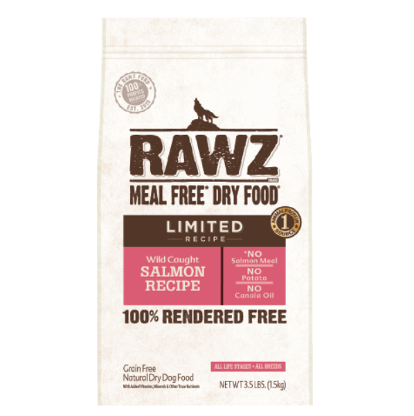 Rawz Meal Free Dry Dog Food - Wild Caught Salmon Recipe．3.5lb/20lb