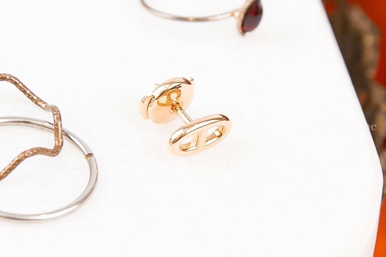 Hermès Farandole Earrings Very Small Model 玫瑰金θ金飾耳環