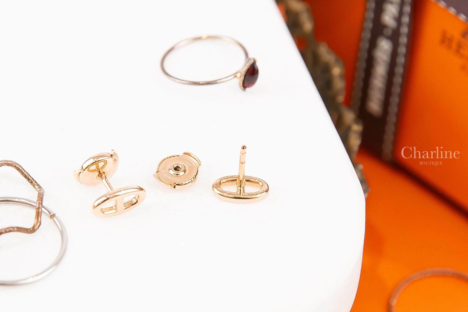 Hermès Farandole Earrings Very Small Model 玫瑰金θ金飾耳環-Charline Boutique 精品代購