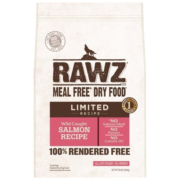 Rawz Meal Free Dry Dog Food - Wild Caught Salmon Recipe．3.5lb/20lb