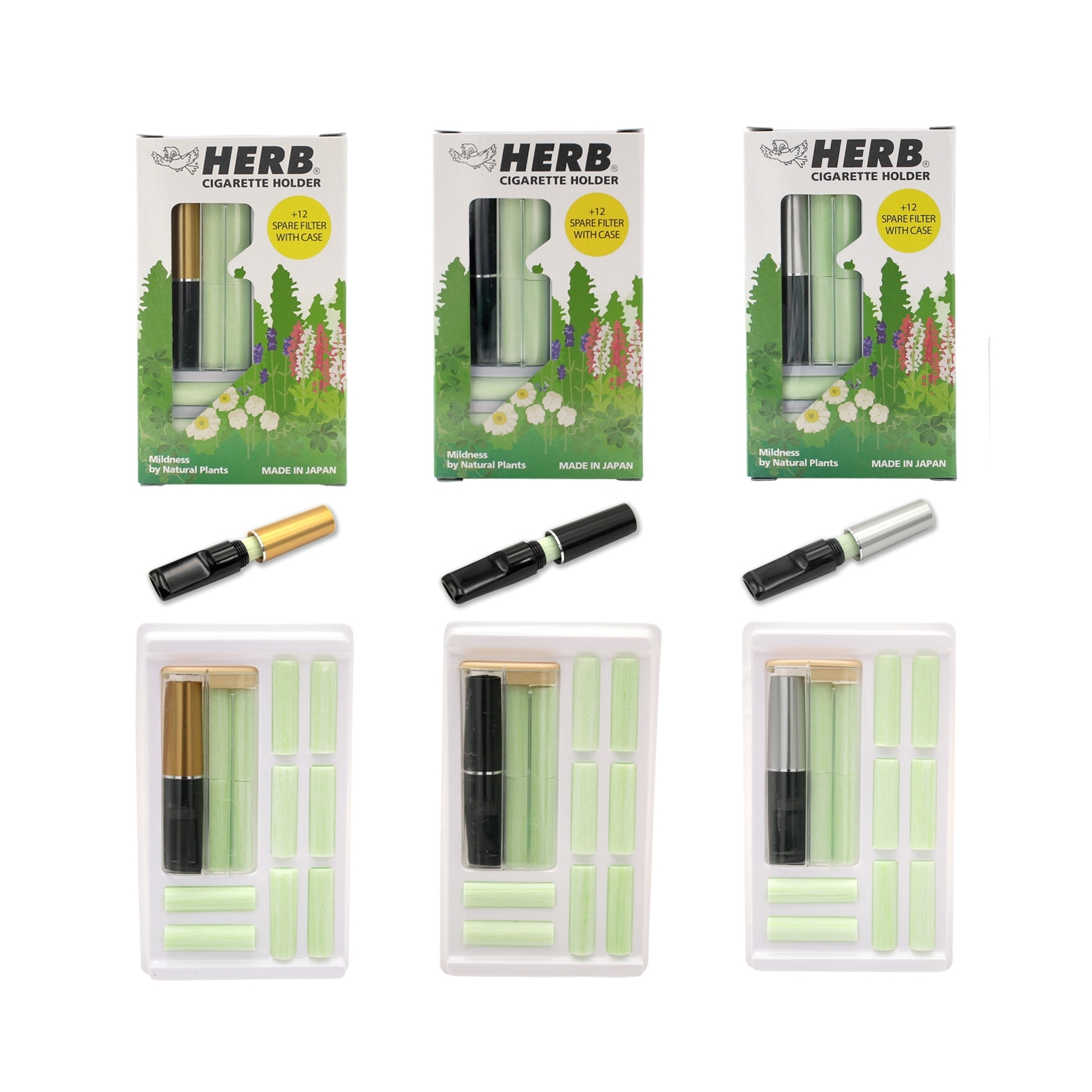 【Herb】綠鳥、日本原裝進口、換芯型過濾煙嘴 #另有替芯