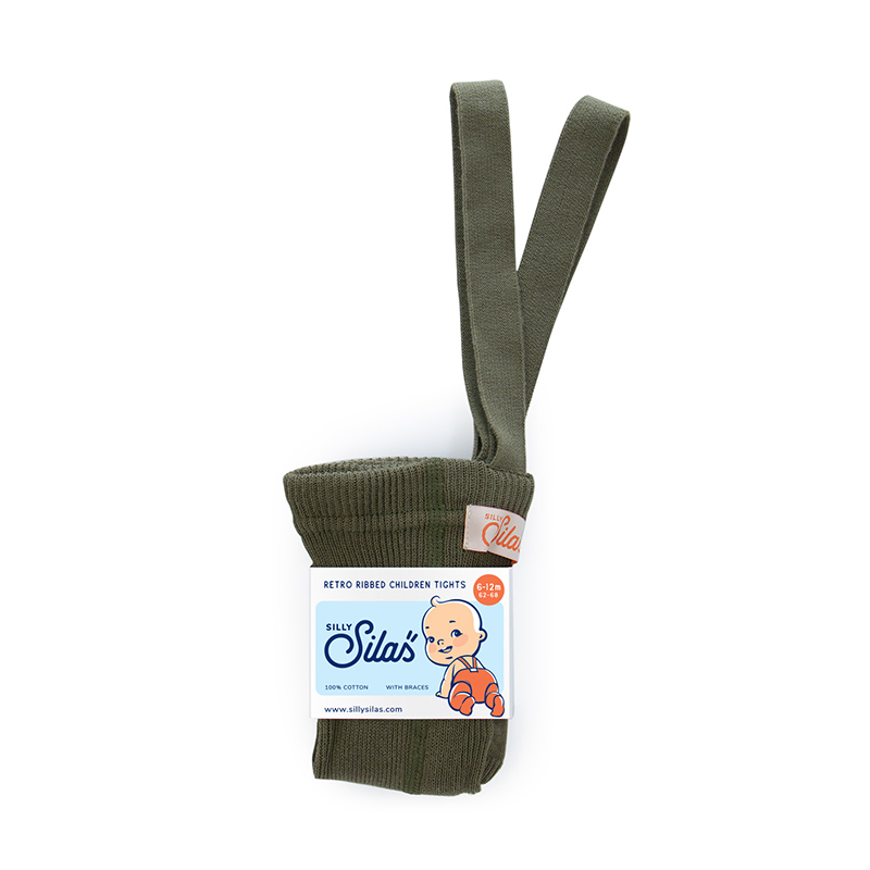 Silly Silas 復古吊帶褲襪-Olive