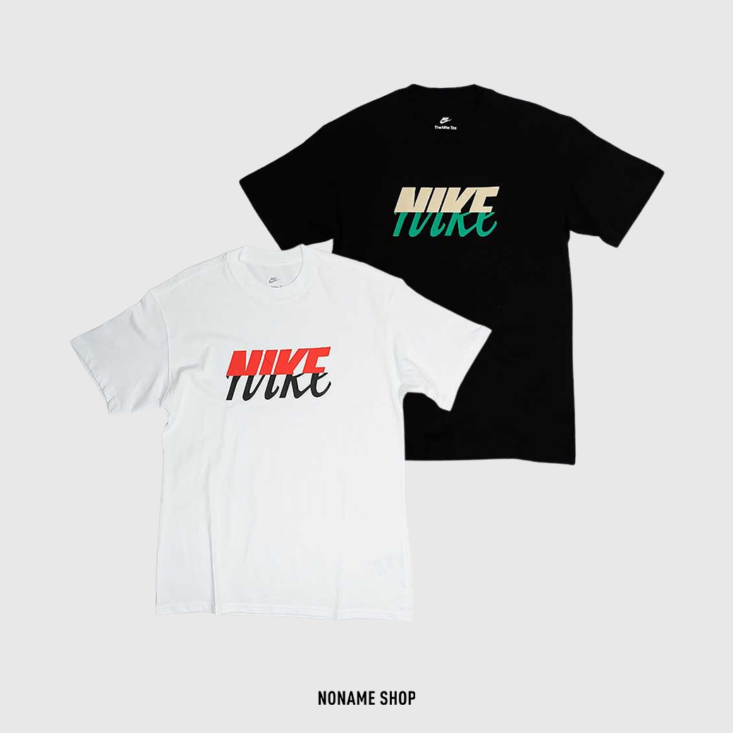 NIKE NSW 拼接 草寫 LOGO 短袖 兩色 (男款)
