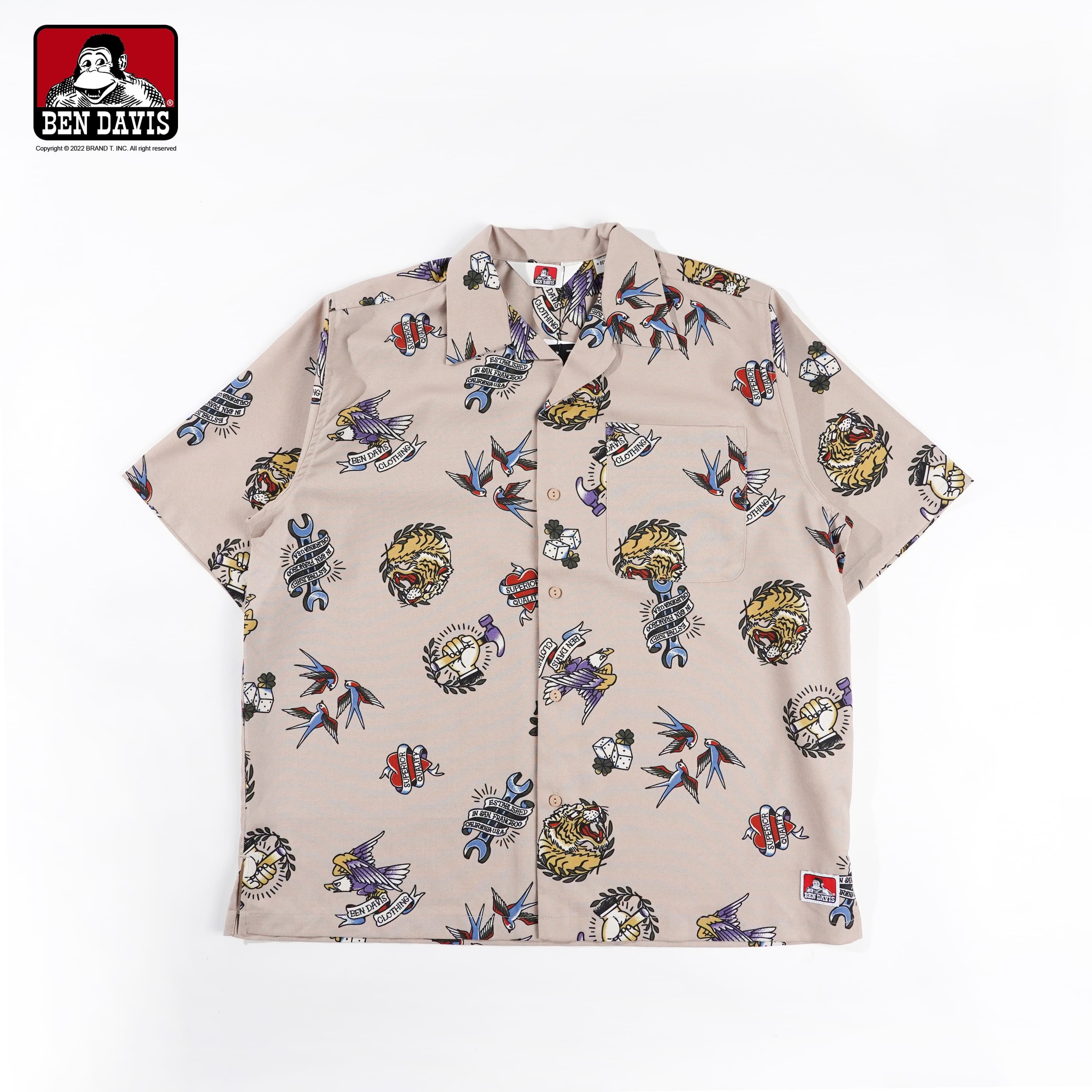 【 BEN DAVIS | 紋身風格印花襯衫 - 2色 】