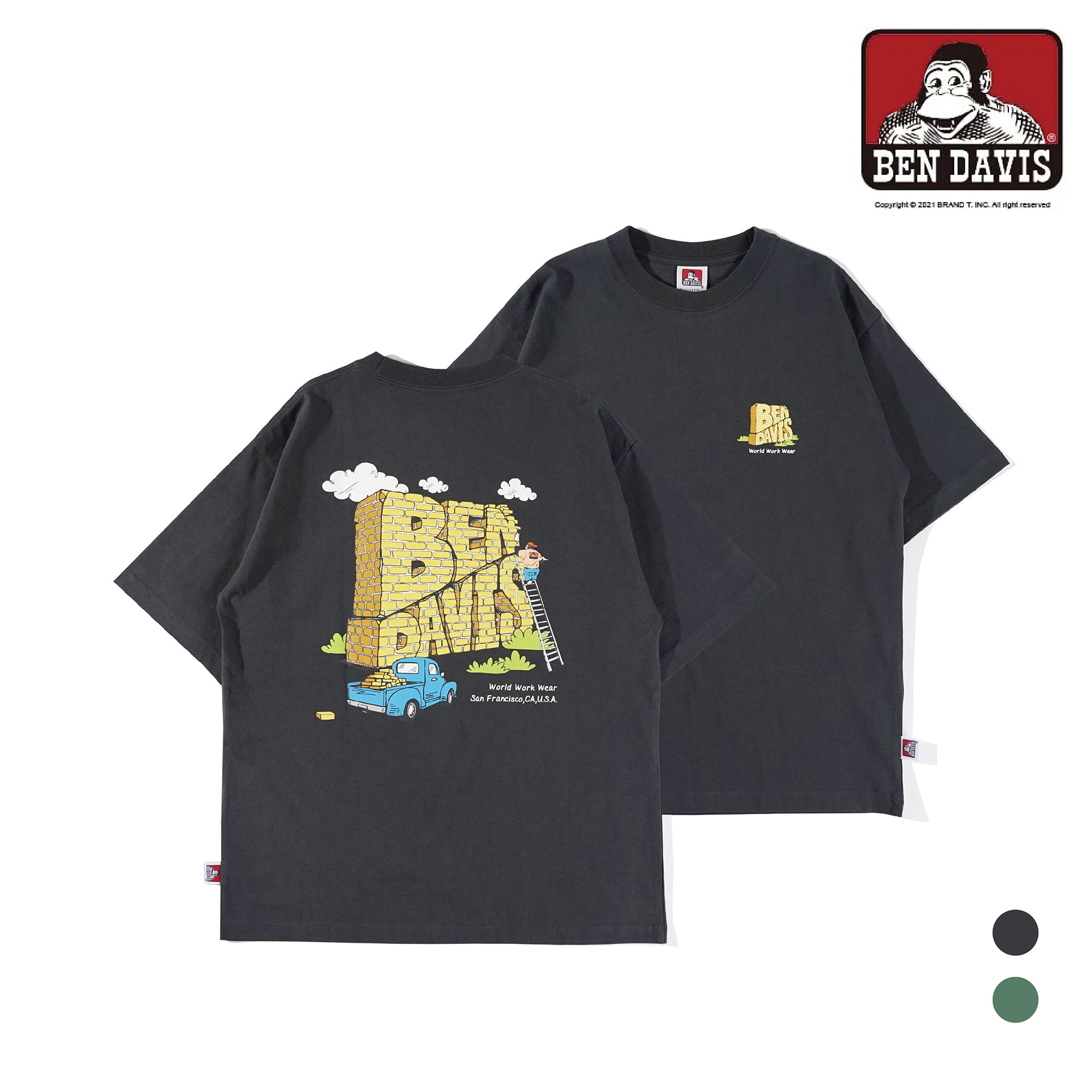 【 BEN DAVIS | 猿人築牆LOGO短TEE - 2色 】