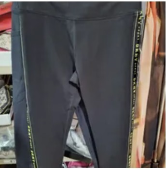 [S] DKNY HIGH WAISTED LOGO LEGGING,BLACK MULTI, DP0P1883-AXP FINAL SALE (SD657)