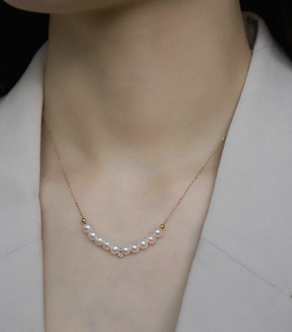 小珍珠微笑項鍊