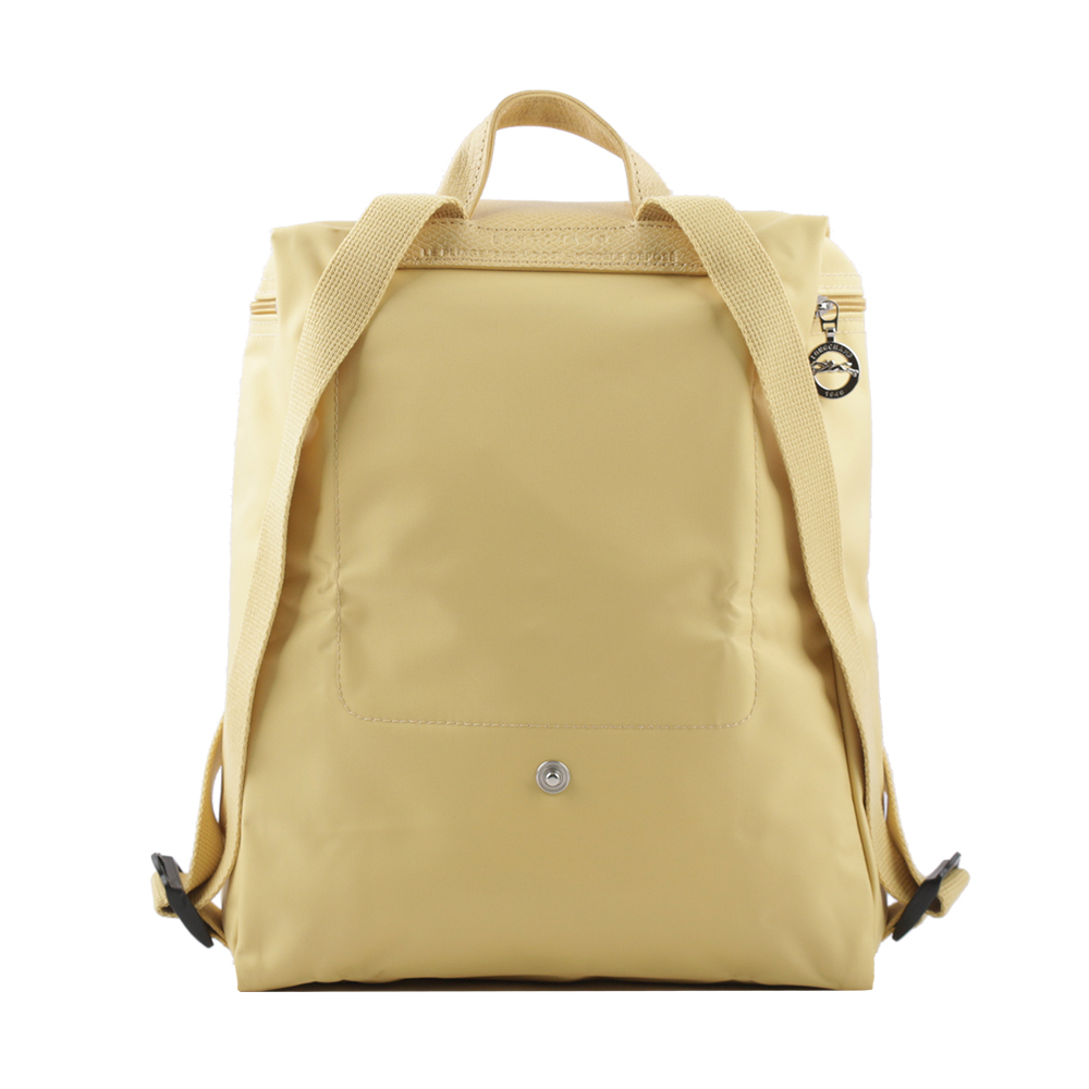 【LONGCHAMP】LE PLIAGE GREEN再生帆布折疊後背包(小麥黃) L1699 919 A81