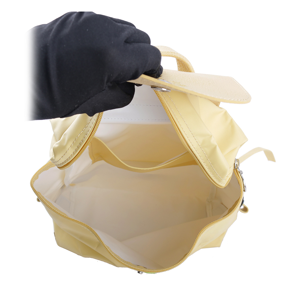 【LONGCHAMP】LE PLIAGE GREEN再生帆布折疊後背包(小麥黃) L1699 919 A81