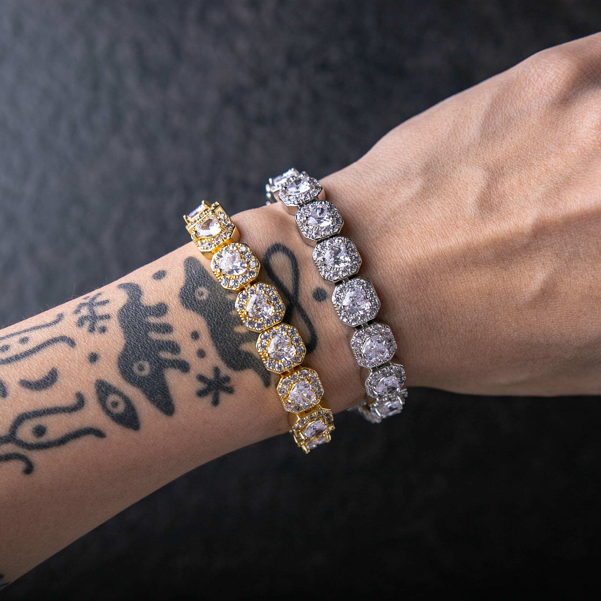 925純銀莫桑石10mm滿鑲冰糖梅花手鍊