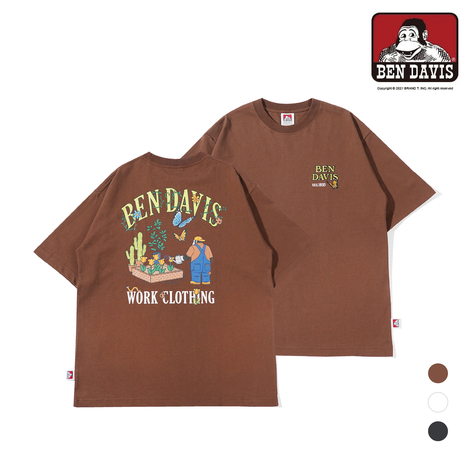 【 BEN DAVIS | 蝴蝶園藝短TEE - 3色 】