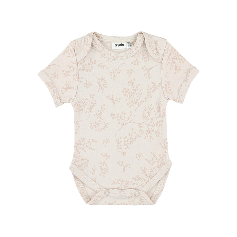 trixie 有機棉短袖包屁衣-春日氣息