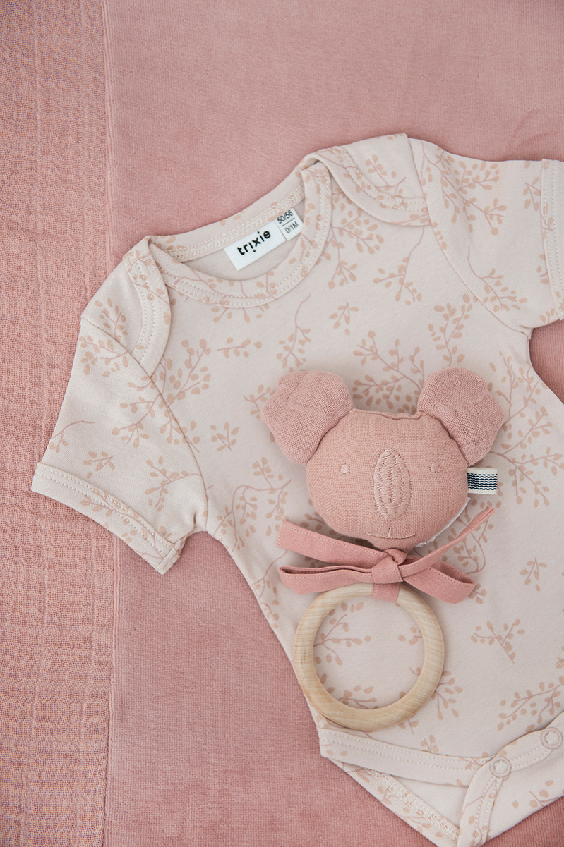 trixie 有機棉短袖包屁衣-春日氣息