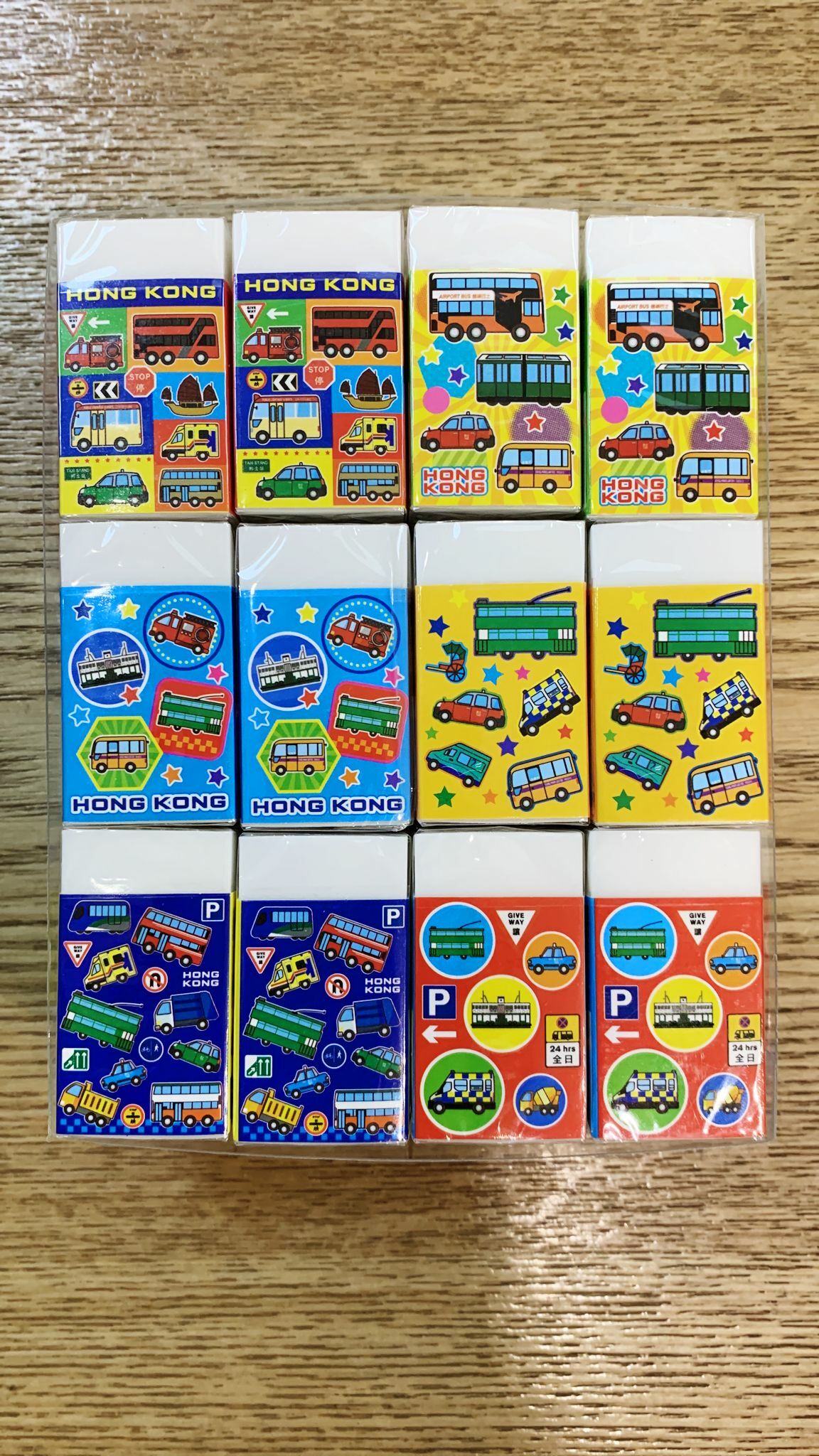 香港交通工具圖案擦膠 款式隨機發放