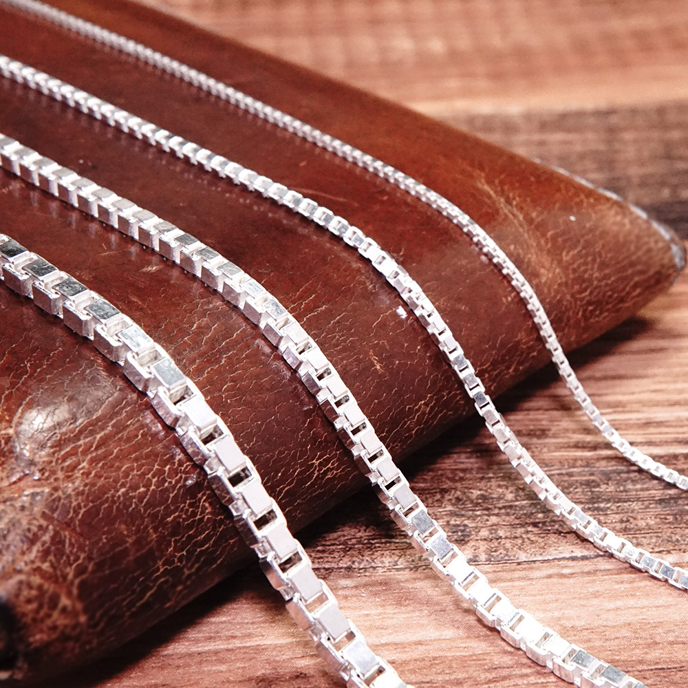 威尼斯系列 方盒鍊 百搭銀鍊 925純銀男生項鍊 中性款鍊子