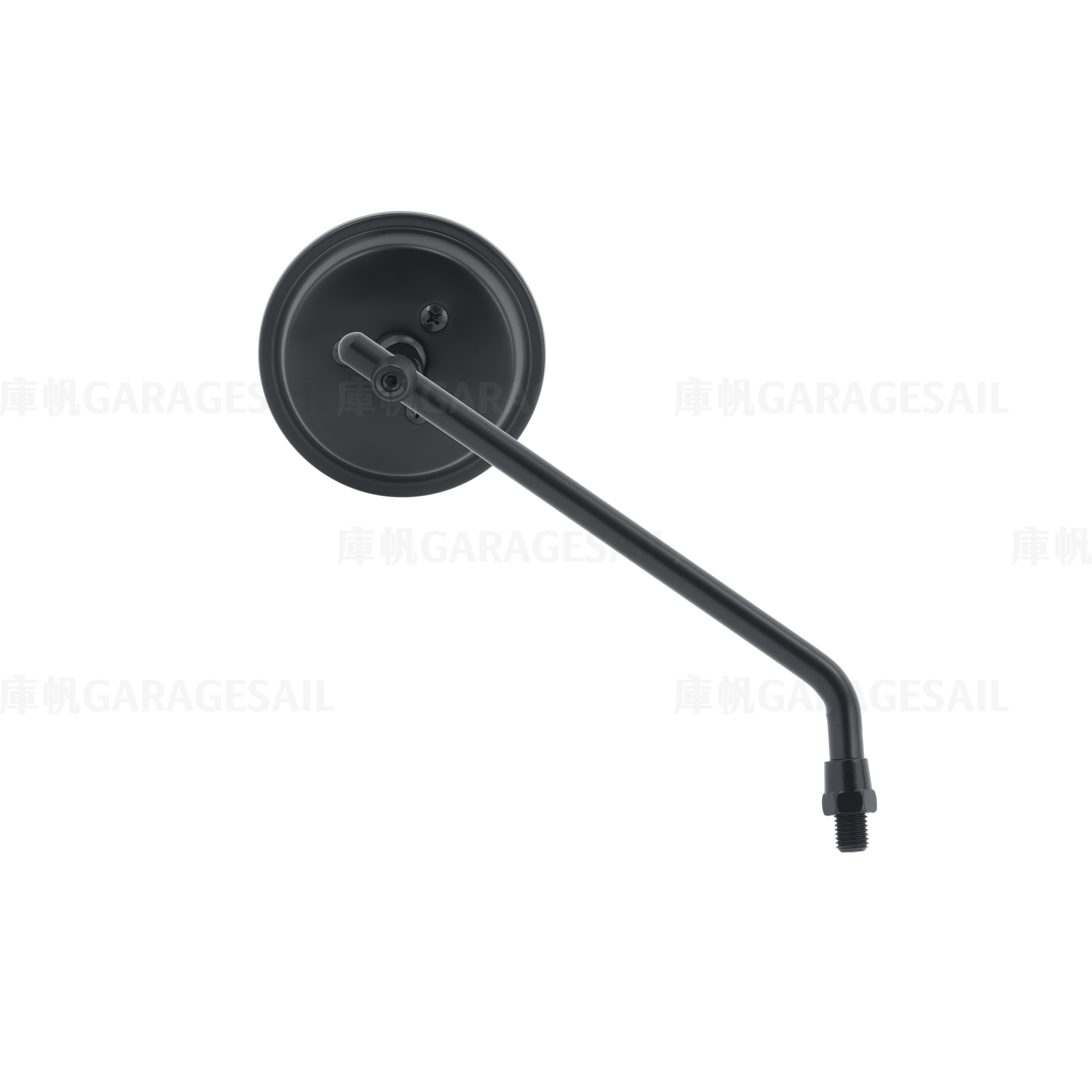 10mm正反牙 一般位置 後照鏡 3吋圓 - 黑