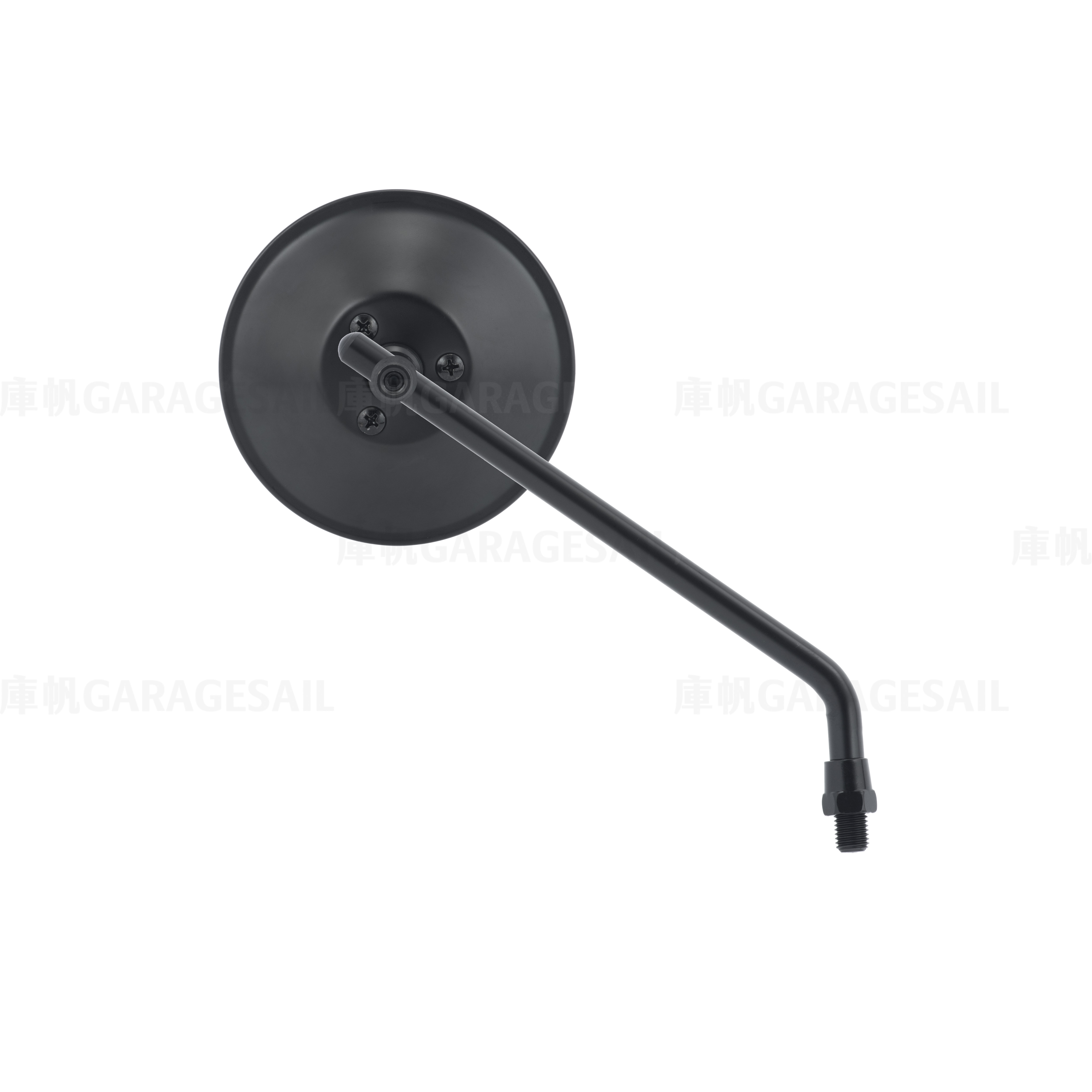 10mm正反牙 一般位置 後照鏡 4吋圓 黑