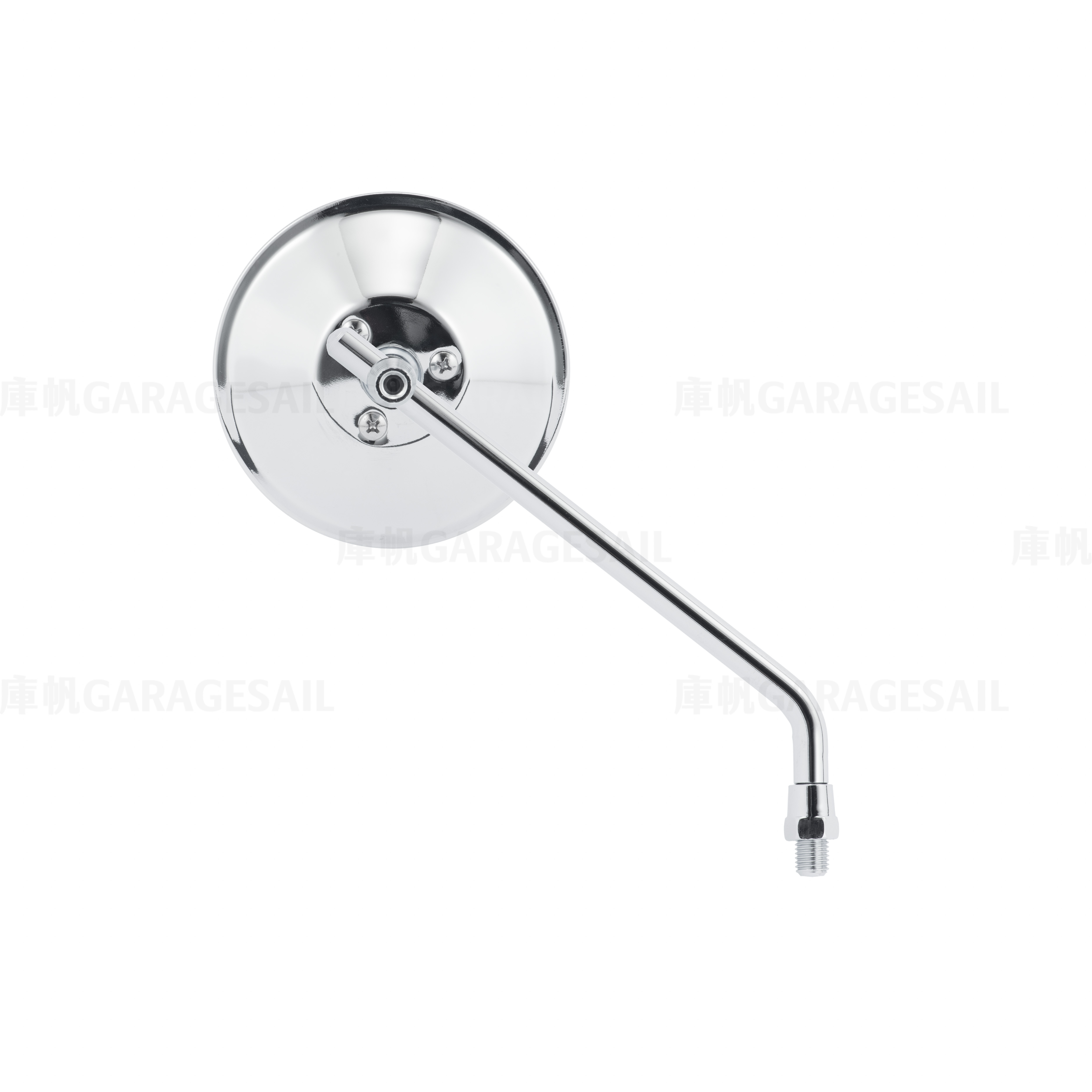 10mm正反牙 一般位置 後照鏡 4吋圓 銀