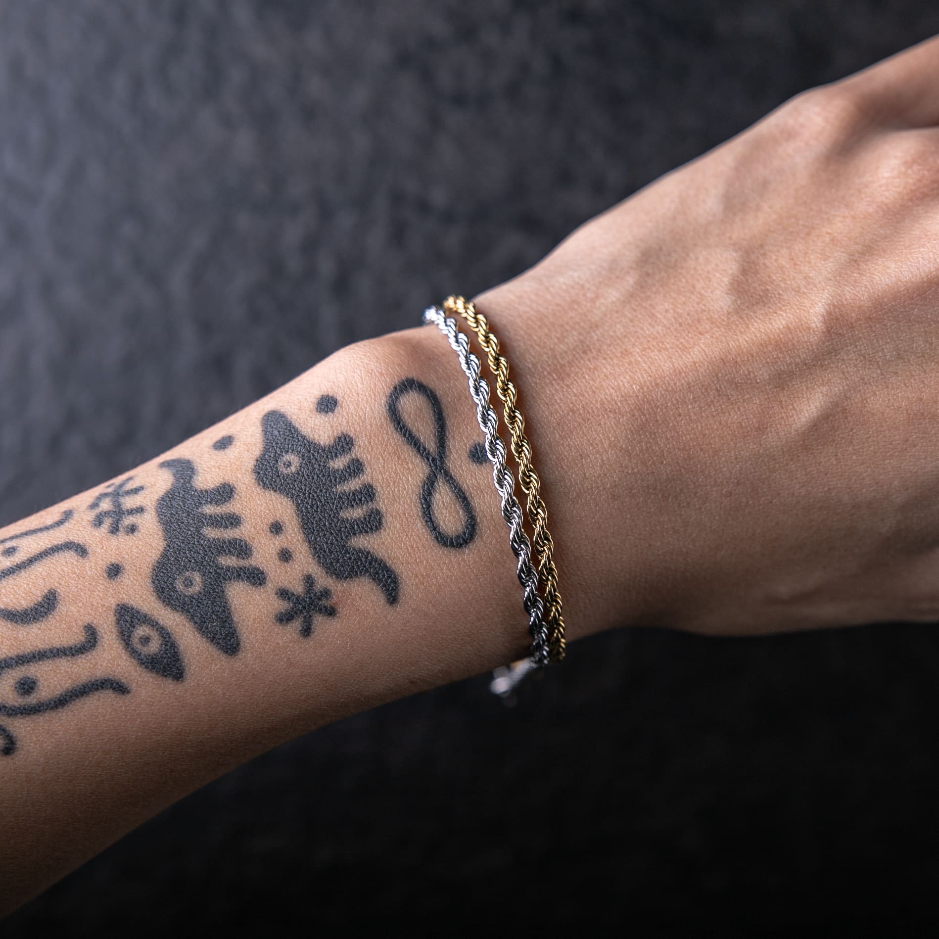 3mm醫療鋼麻花手鍊