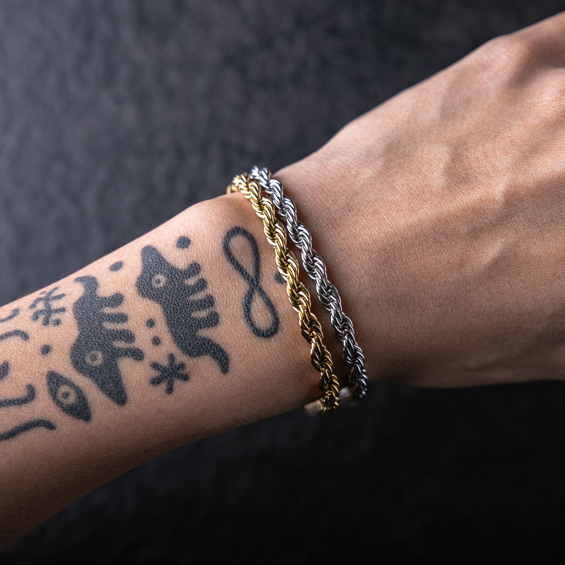 5mm醫療鋼麻花手鍊