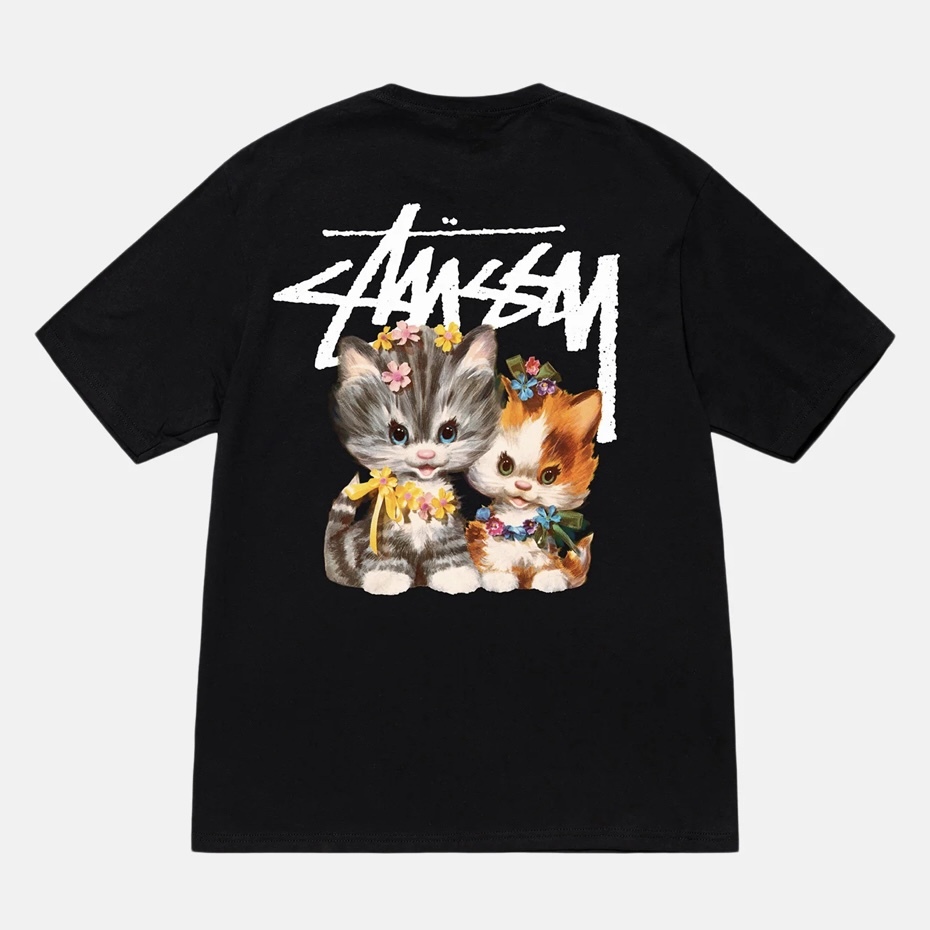 現貨STUSSY KITTENS TEE 貓咪短袖黑色