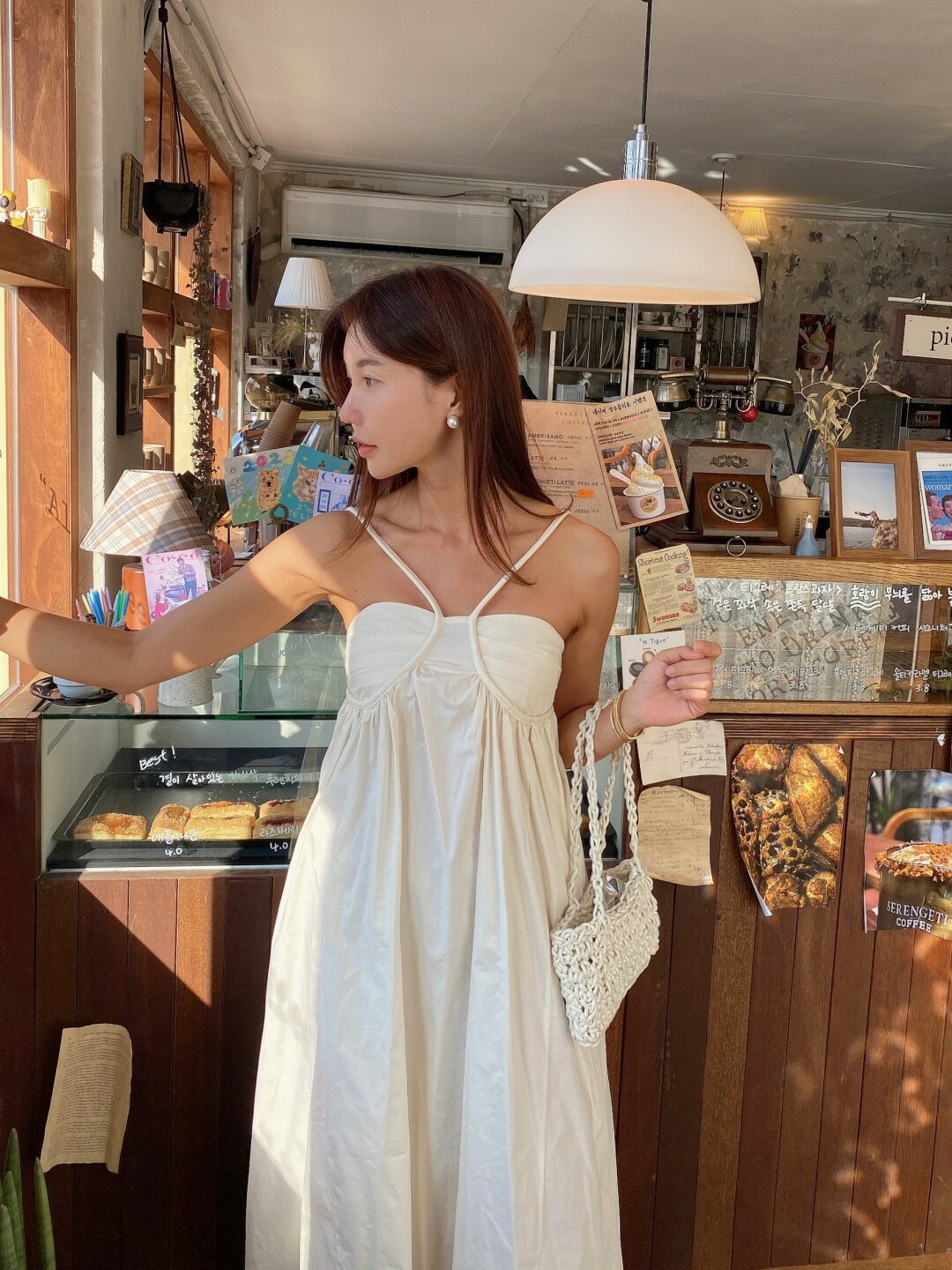 蝴蝶結印花 東大門設計洋裝