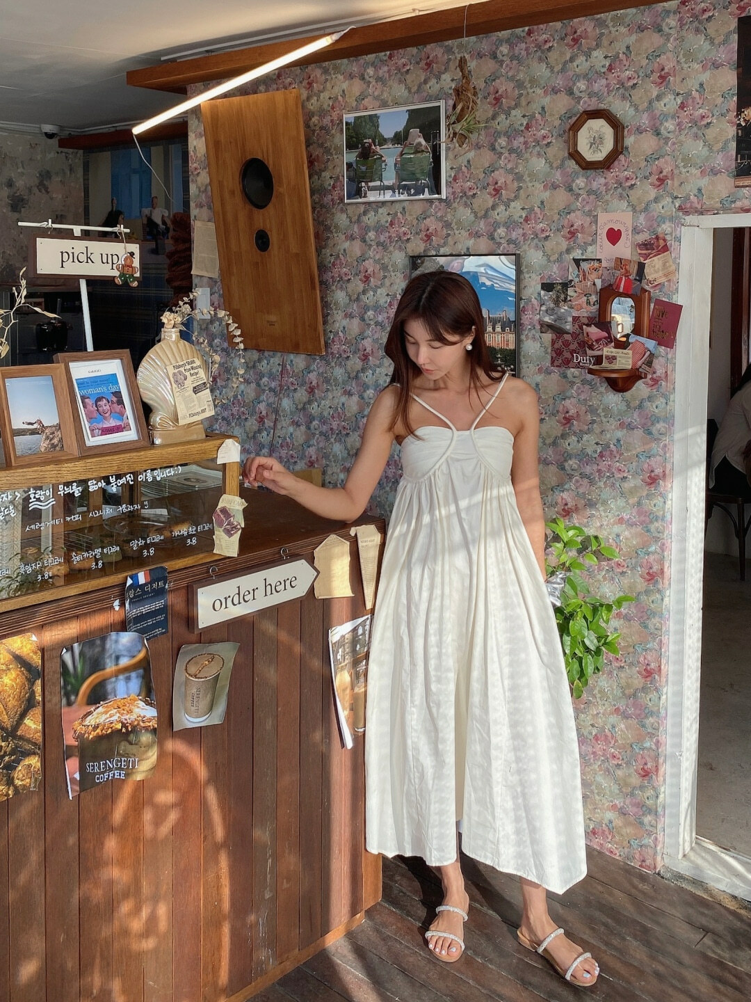 蝴蝶結印花 東大門設計洋裝