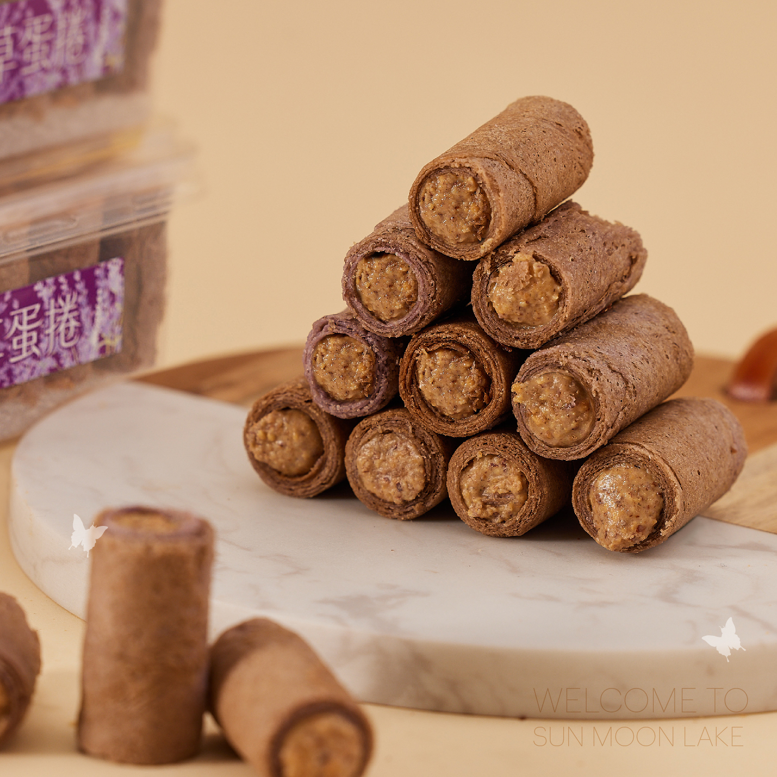 拇指蛋捲 (白色薰衣草)