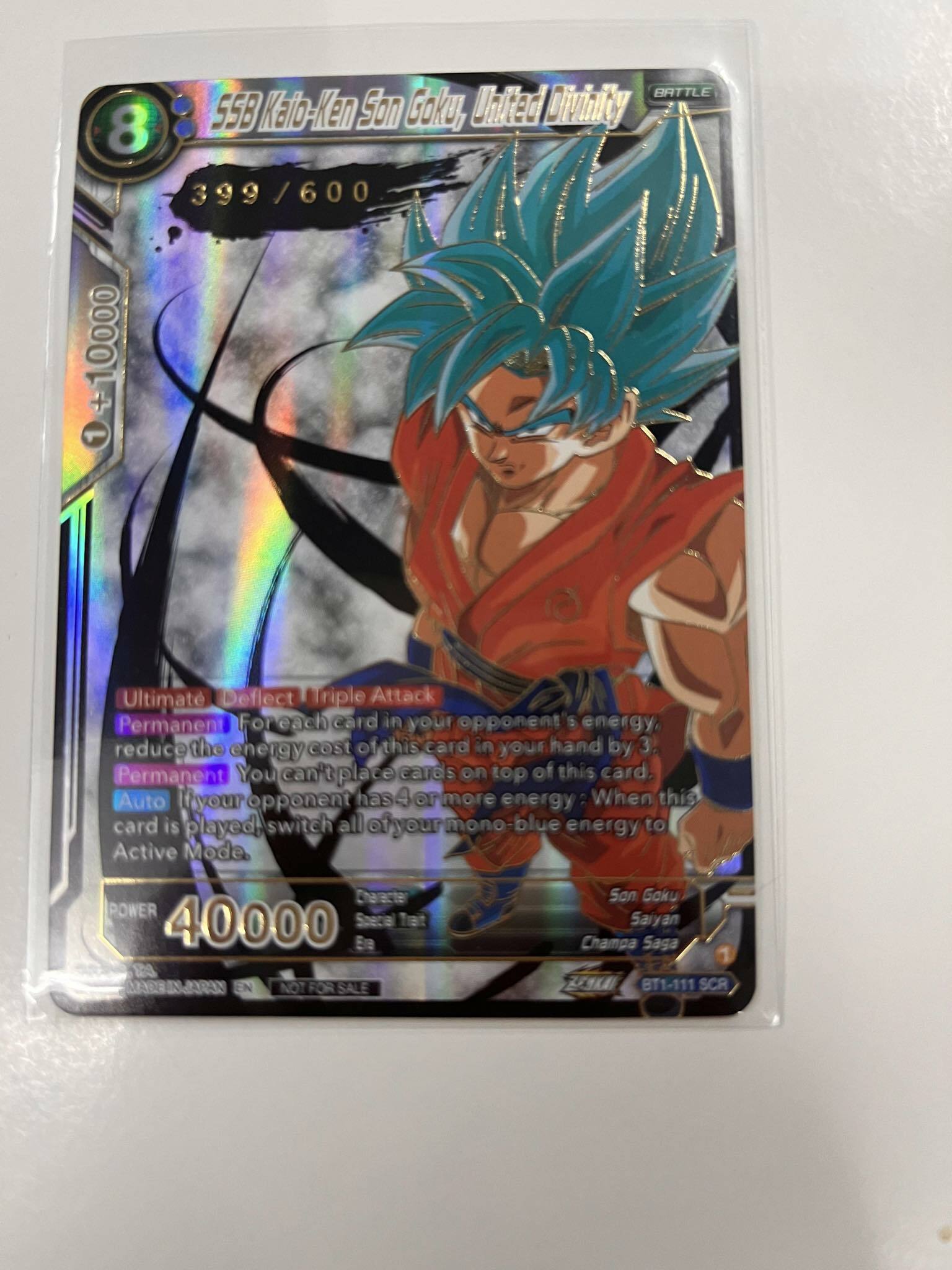 399/600)BT1-111 SSB Kaio-Ken Son Goku,United Divinity 399/600)BT1-111 SSB Kaio-Ken Son Goku,United Divinity