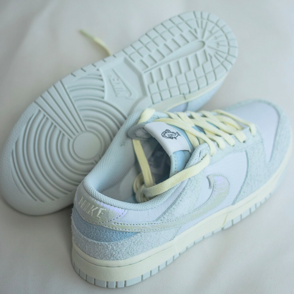 Nike Dunk Low Gone Fishing 虹彩魚鱗 灰藍 奶油底 麂皮 男鞋