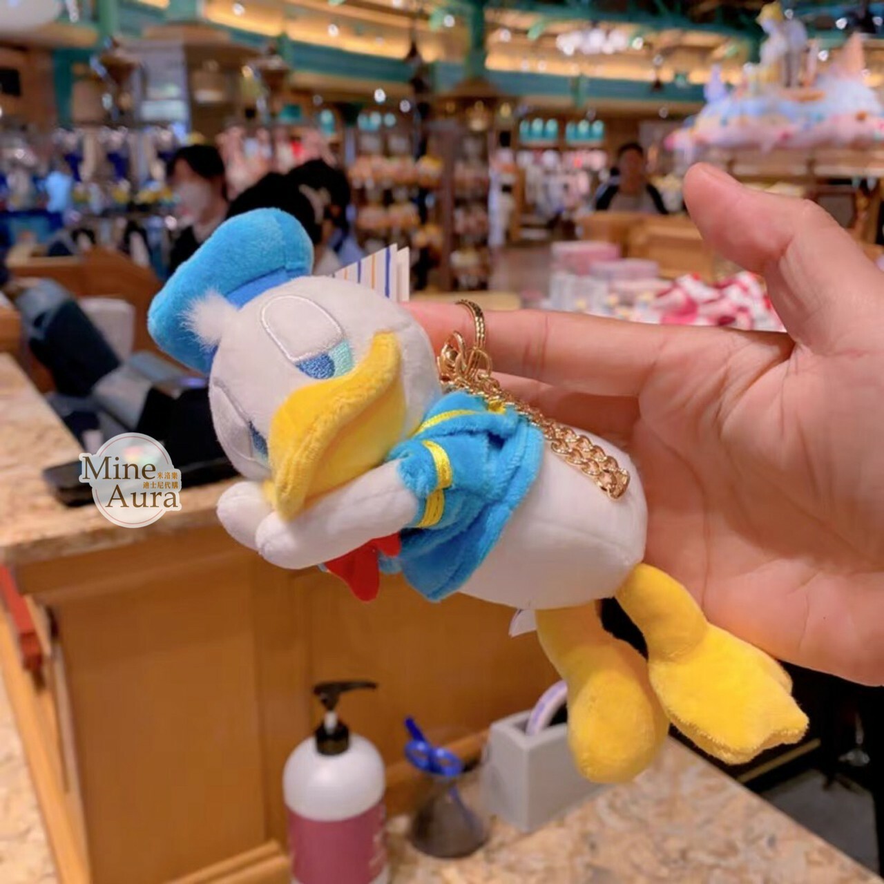 唐老鴨 Donald 趴趴 趴姿 睡顏 絨毛 鑰匙圈 吊飾 -上海迪士尼樂園