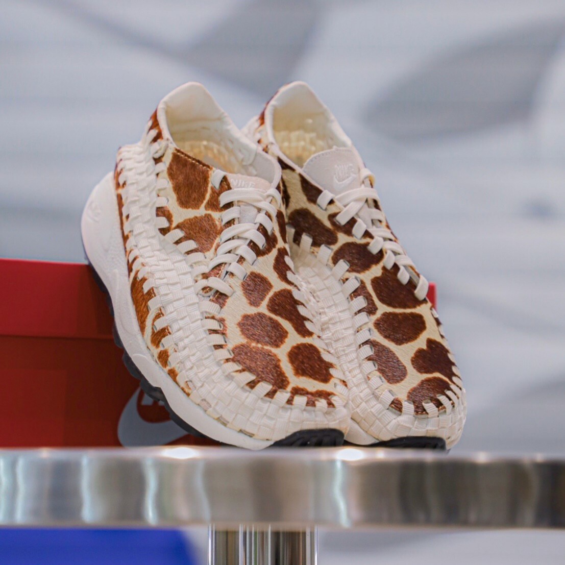 Nike Air Footscape Woven "Cow Print" 長頸鹿 乳牛紋 棕色 編織 復古休閒鞋