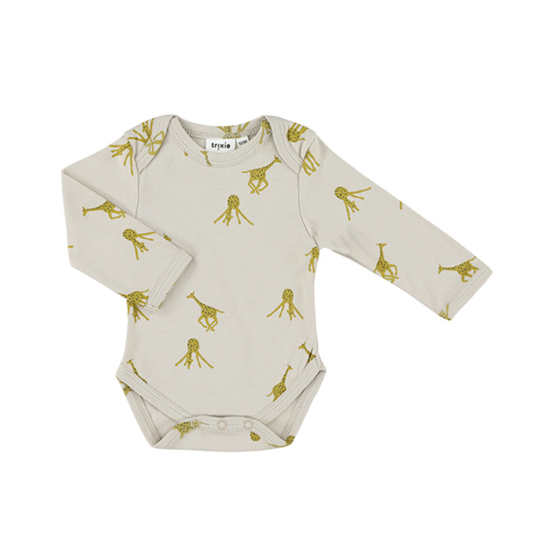 trixie 有機棉長袖包屁衣-長頸鹿先生