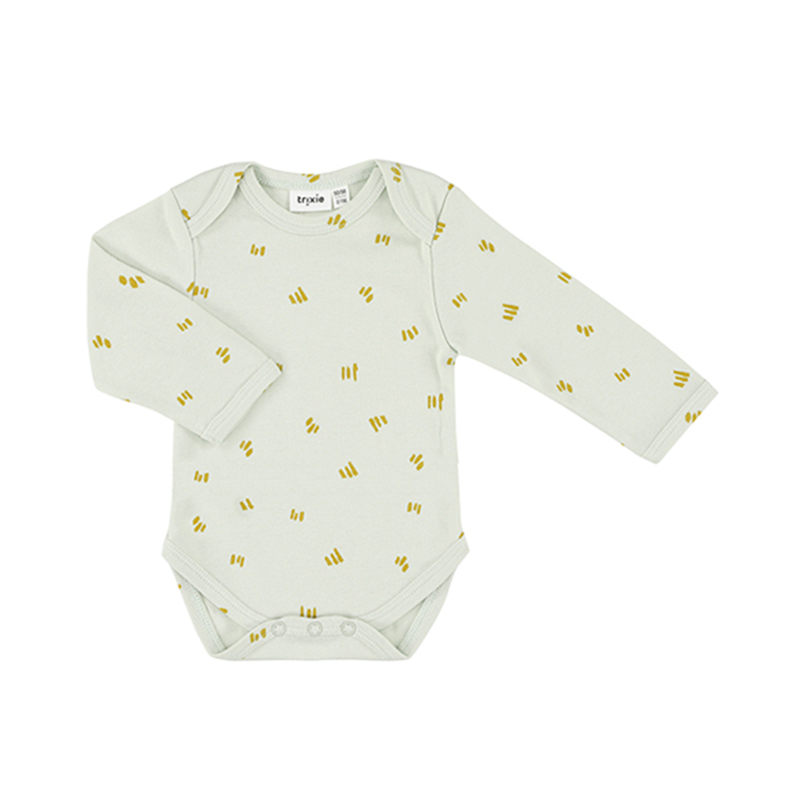 trixie 有機棉長袖包屁衣-檸檬蛋糕