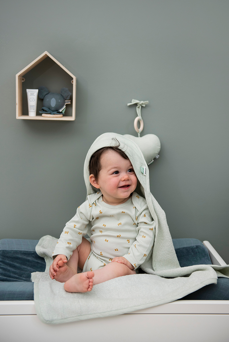 trixie 有機棉長袖包屁衣-檸檬蛋糕