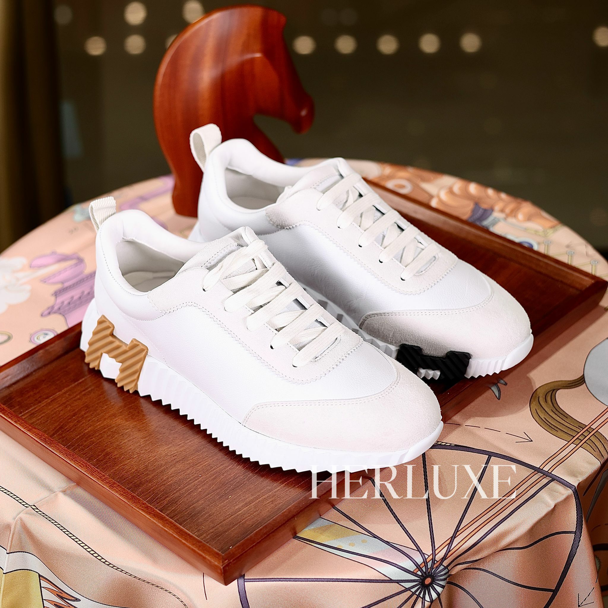 Bouncing sneakers blanc 白棕色  ( 可預訂鞋碼 )