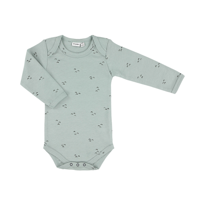 trixie 有機棉長袖包屁衣-微風山丘