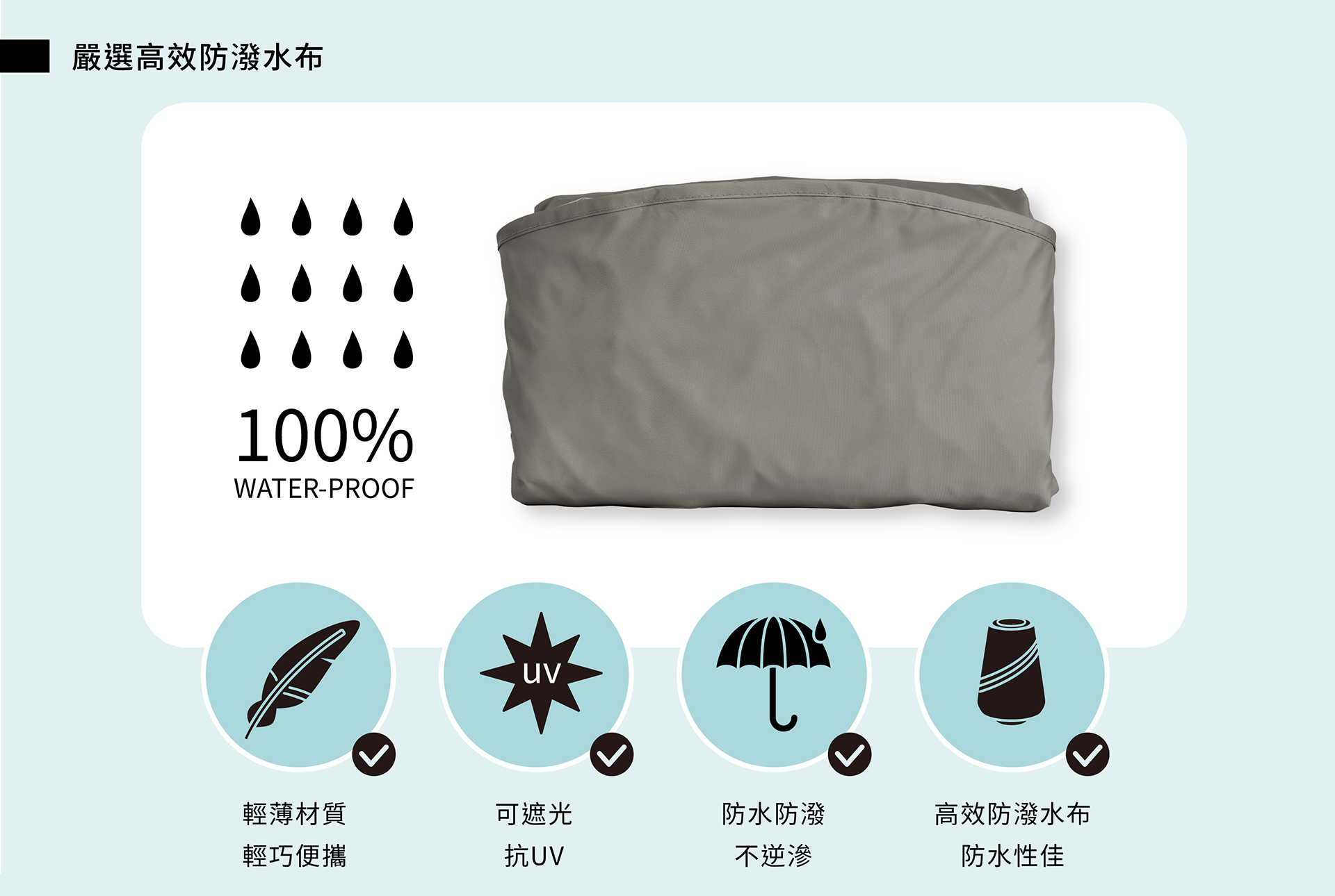 FikaGO推車雨罩_淺卡其