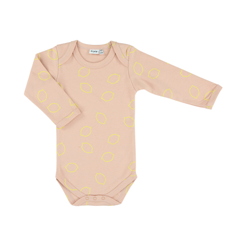 trixie 有機棉長袖包屁衣-甜心檸檬