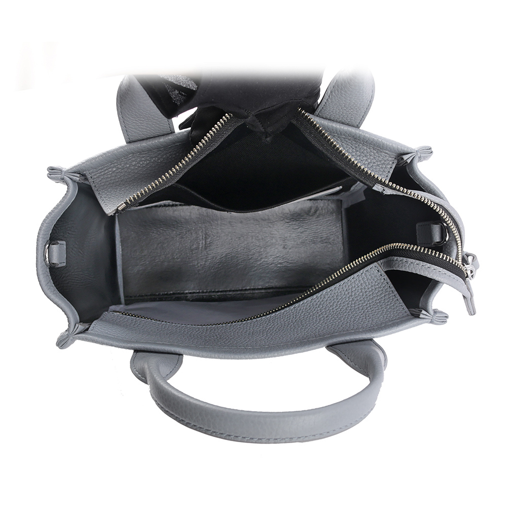 【MARC JACOBS】THE LEATHER TOTE 粒面皮革小款托特包(灰色) H009L01SP21 050