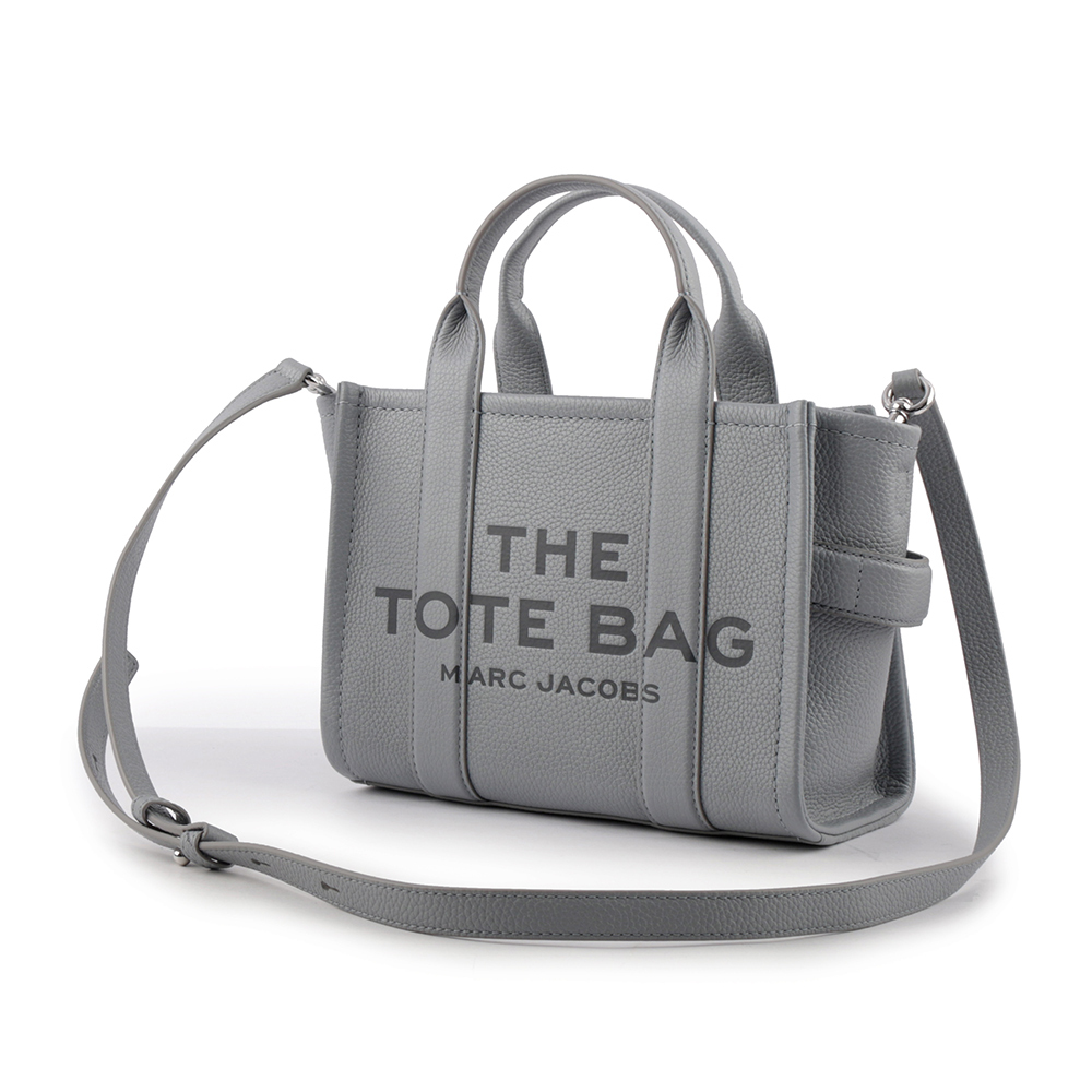 【MARC JACOBS】THE LEATHER TOTE 粒面皮革小款托特包(灰色) H009L01SP21 050