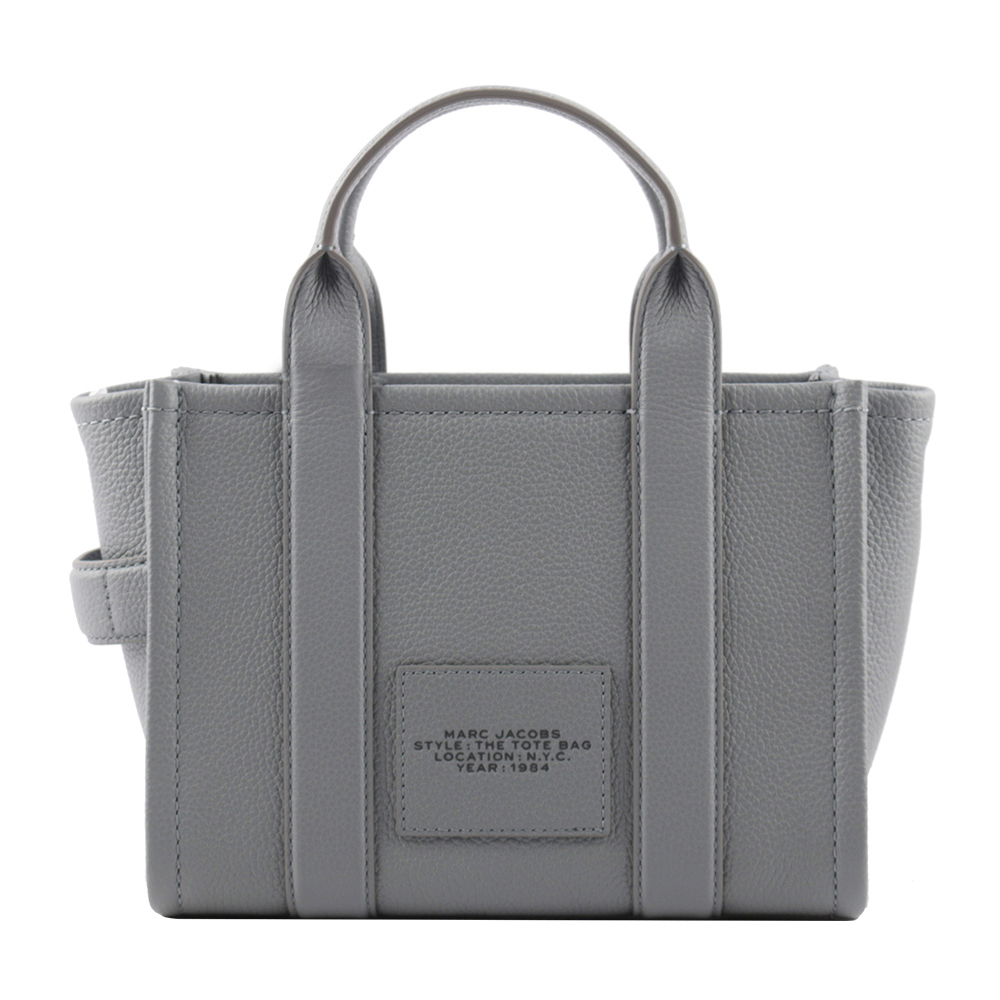 【MARC JACOBS】THE LEATHER TOTE 粒面皮革小款托特包(灰色) H009L01SP21 050