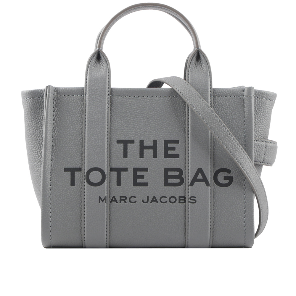 【MARC JACOBS】THE LEATHER TOTE 粒面皮革小款托特包(灰色) H009L01SP21 050