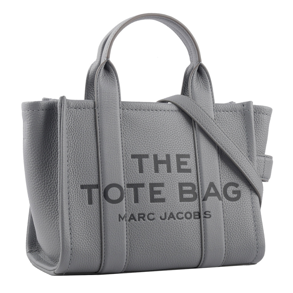 【MARC JACOBS】THE LEATHER TOTE 粒面皮革小款托特包(灰色) H009L01SP21 050