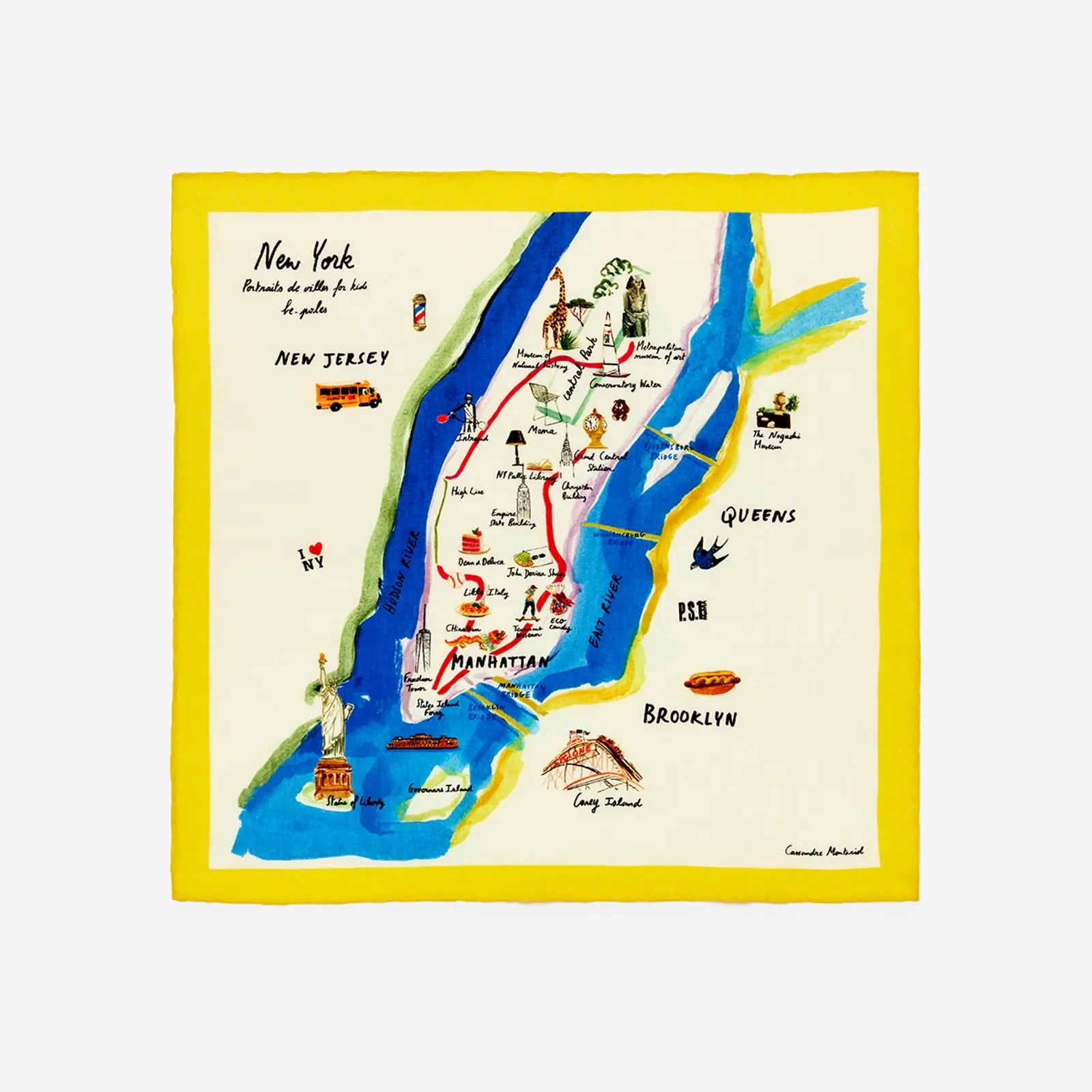 Saint-Lazare 城市肖像棉質方巾-紐約