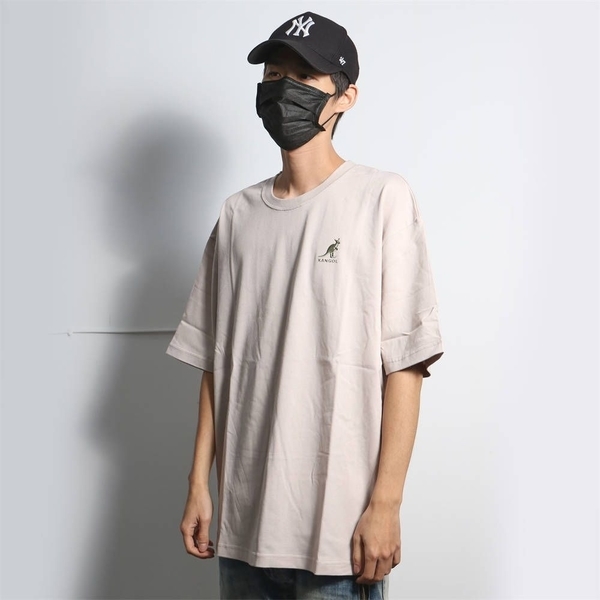 【下殺↘ $399】KANGOL 短袖 短T 淺卡其 淺綠 刺繡 後背大圖 男 6125101131